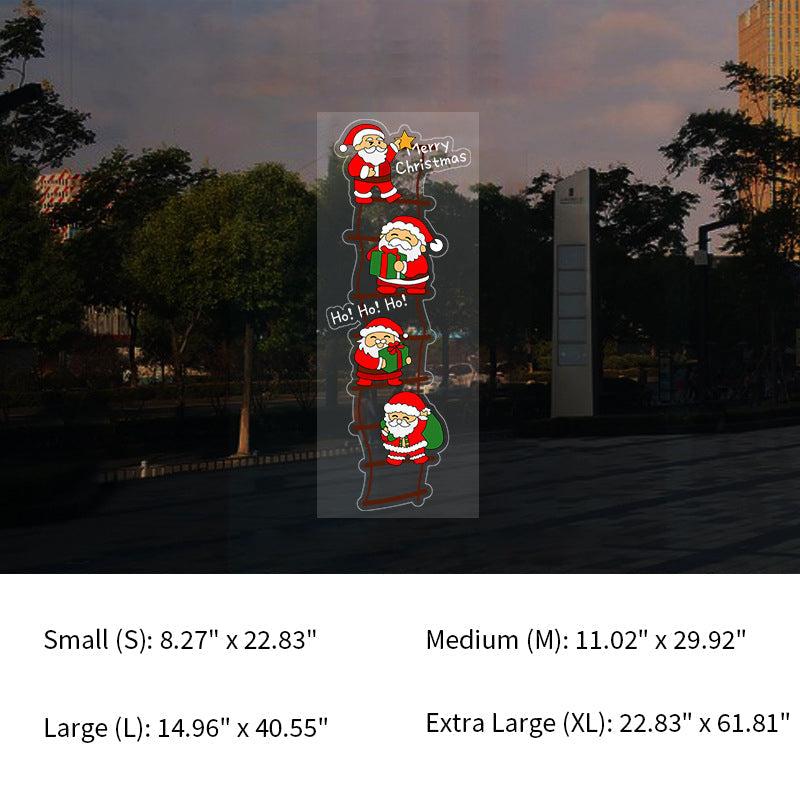 QIAWI™ Christmas Window Clings, Static Cling, No Glue, Reusable Holiday Decorations for Home and Shop Windows