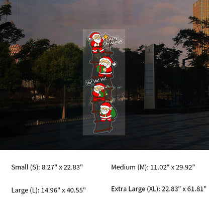 QIAWI™ Christmas Window Clings, Static Cling, No Glue, Reusable Holiday Decorations for Home and Shop Windows