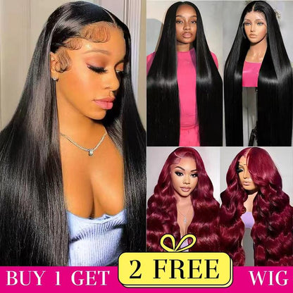 [Combo sale 26"&22"&22"]  Buy 1, Get 2 FREE! The Ultimate 3-Wig Style Bundle: Curly, Straight & Body Wave. 180% Density, Pre-Plucked.